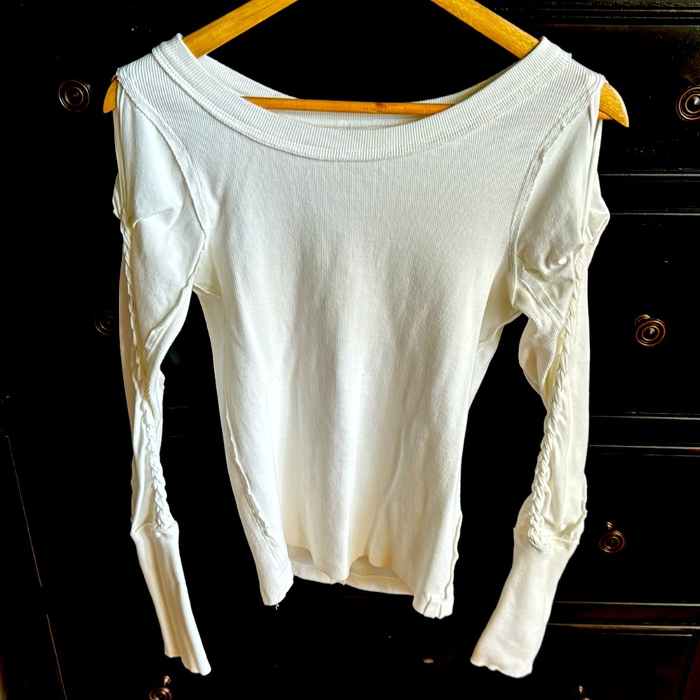 NWOT Cream Ribbed Knit